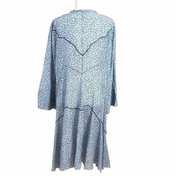 DOROTHEE SCHUMACHER SILK BLEND TIE NECK KEYHOLE OVERSIZED RUFFLE DRESS - 4 - Picture 3 of 10